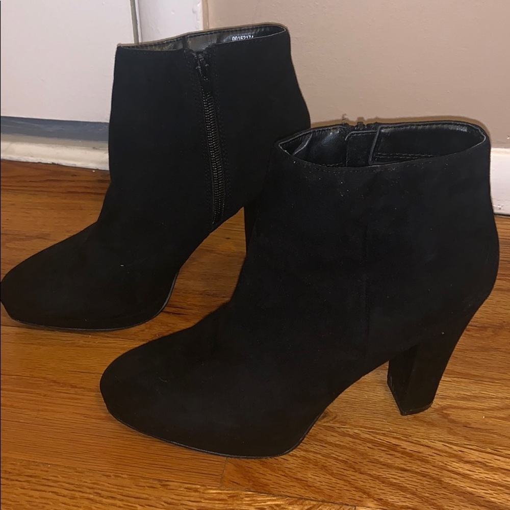 Black Suede Booties